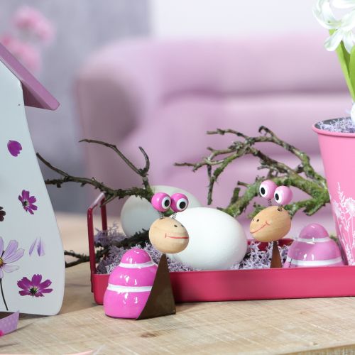 Artikel Schneckenfigur mit lustiger Optik als charmante Frühlingsdekoration 9cm 4St