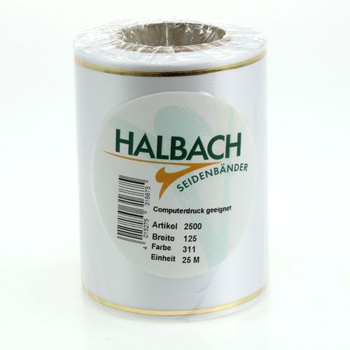 Artikel Kranzband Weiß Computerdruck 125mm 25m