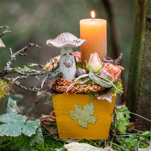 Pflanzkasten Holz Shabby Chic Holzkiste Gelb 11×14,5×14cm