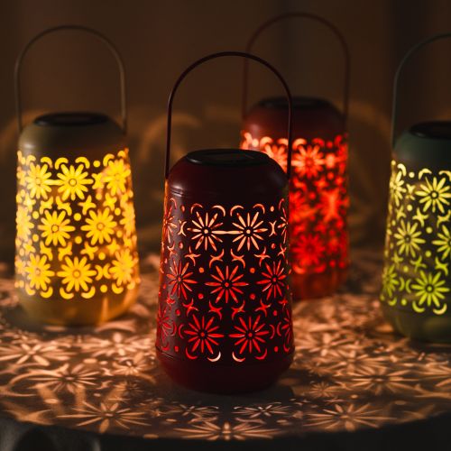 Solarlaterne LED Outdoor Dekoration Wetterbeständig für Terrasse und Balkon 26cm | Floristik24.de