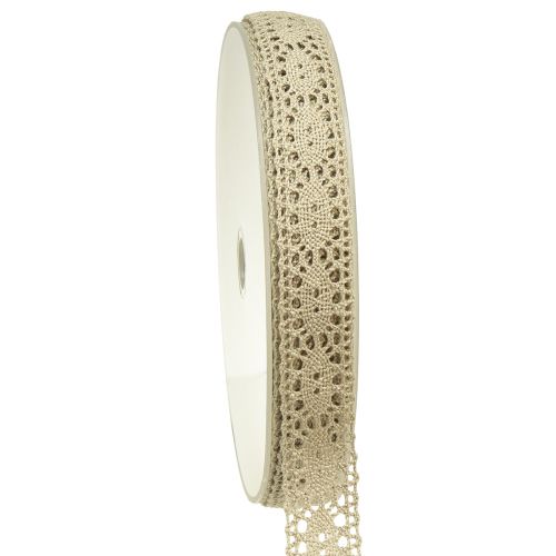 Artikel Spitzenband Schmuckband Dekoband Spitze Beige B18mm 20m