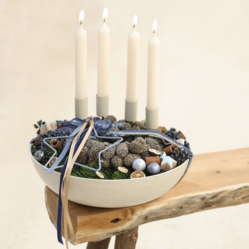 Artikel Stabkerzenhalter Metall am Stab Kerzenhalter Beige H11cm 4 St