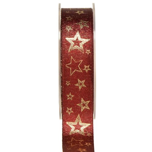 Sternenband Dekoband Weihnachten Rot Gold B25mm L15m