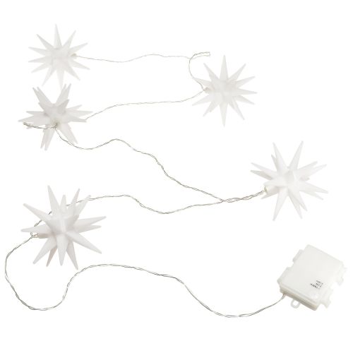 Floristik24 Sternenlichterkette Weiß LED Indoor Outdoor Timer 225cm