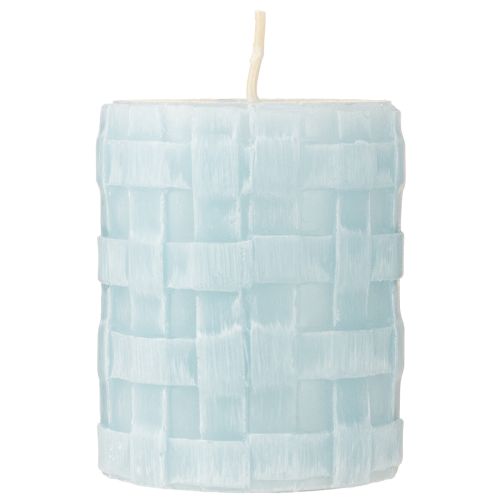 Artikel Stumpenkerzen Rustic 80/65 Hellblau Kerzendeko Kerze 2St