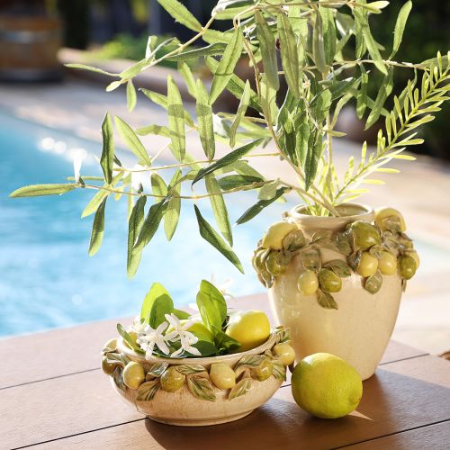 Artikel Keramik-Schale mit Zitronen – Mediterrane Deko-Schale für Tisch & Küche Ø21,5cm H8,5cm