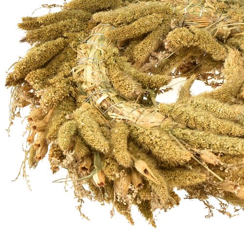 Artikel Trockenkranz Kardendisteln Hirse Gelb Olivgrün Ø28cm