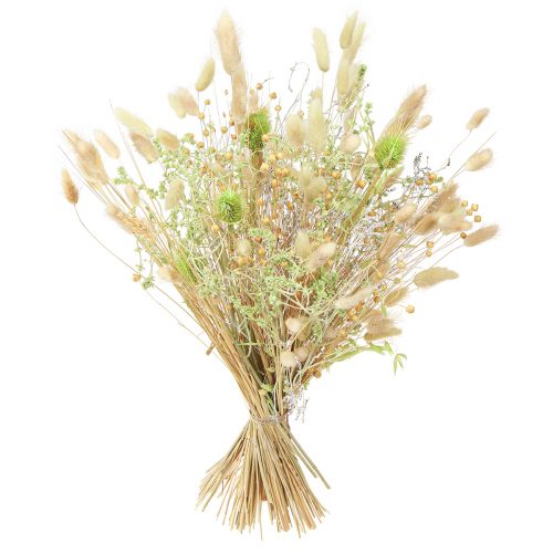 Artikel Trockenstrauß Karden Hafer Flachs Mint Natur Weiß 40cm 80g