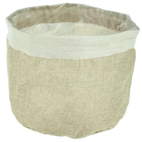 Übertopf Jute Stoffkörbchen Utensilo Natur Ø21cm H19cm 3St