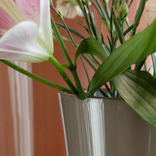 Artikel Vase „Fizzy“ Ø16cm H27cm Platingrau 1 St