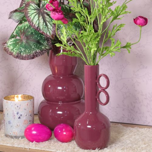 Artikel Vase modernes kunstvolles Design langem Hals und runden Griffen für stilvolle Innenräume 24cm