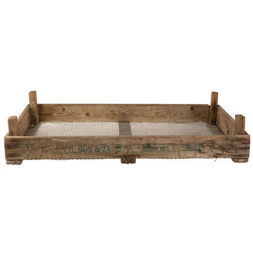 Vintage Holzkiste mit Maschendraht Landhausstil Zwiebelsieb Deko 75×50×14cm | Floristik24.de