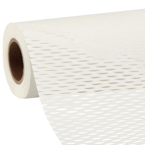 Wabenpapier Geschenkpapier in Weiß B50,5cm L2500cm