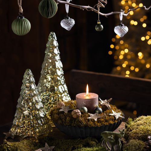 Artikel Weihnachtsbaum mit LED Beleuchtung Vintage Grün Gold 38cm