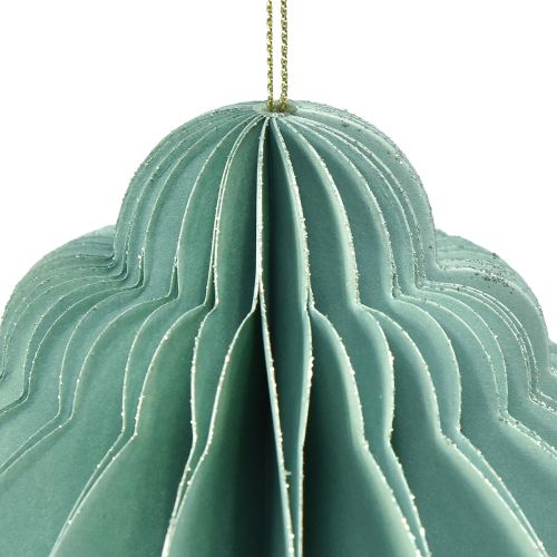 Artikel Weihnachtskugel Papier Türkis Zwiebel FSC Ø15cm H20cm
