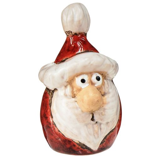 Floristik24 Keramik Weihnachtsmann Figur, Rot, 7cm – Festliche Weihnachtsdekoration – 6 St