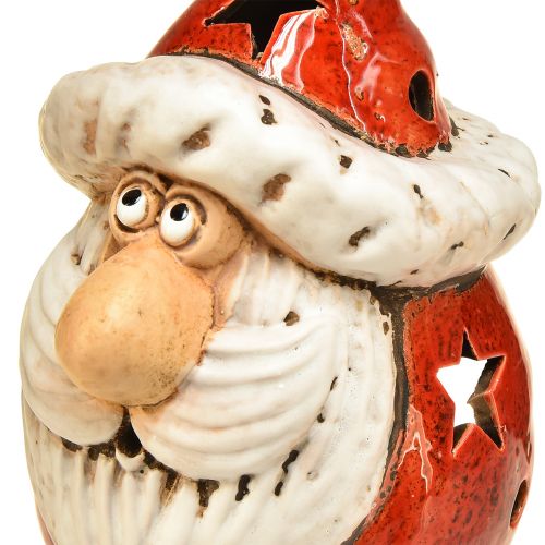 Artikel Gemütliches Weihnachtsmann-Windlicht in Rot – 18 cm – Stimmungsvolle Weihnachtsdekoration