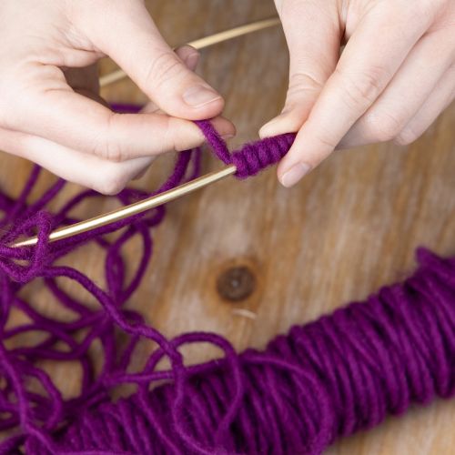 Artikel Dochtfaden Wollkordel Lila 55m Dekoschnur für Floristik Basteln