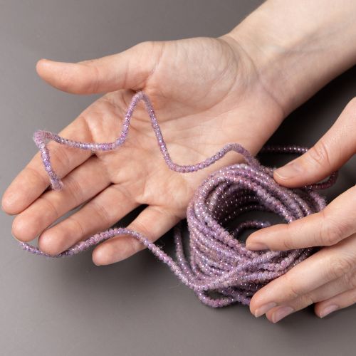 Artikel Wollkordel Rosa Goldfaden 5m x 5mm mit Draht für Deko und Basteln